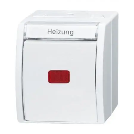 Garantierte Lieferung Busch-Jaeger 2601/6 SKWNH-54 Wippkontrollschalter/Heizungsschalter Aus- und Wechselschaltung