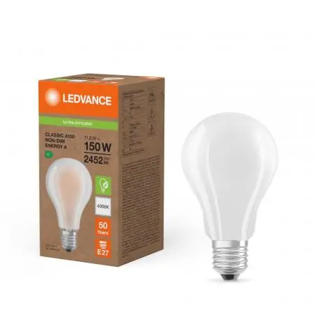 Neuheit Ledvance E27 Besonders effiziente LED Lampe Classic mattiert 11,6W wie 150W 4000K neutralweißes Licht