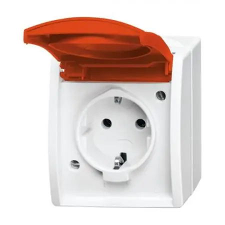Top-Preis Busch-Jaeger 20 EWN-14-54 SCHUKO® Steckdose mit orangenem Klappdeckel