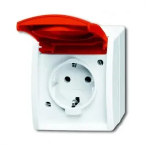 Busch-Jaeger 20 EW/DVN-54 SCHUKO® Steckdose mit rotem Klappdeckel Meistverkauft