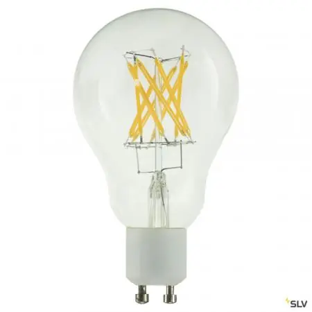 SLV 1008154 LED A60 Crossed Filament, LED-Leuchtmittel, GU10, PHASE, 5 W, 2200 K Schneller Versand