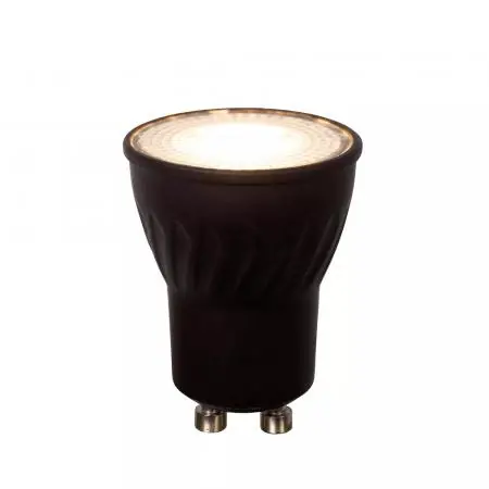 Lucide MR11 - Led Lampe - Ø 3,5 cm - LED Dim to warm - GU10 (MR11) - 1x4W 2200K/3000K - Schwarz CRI 95 Top-Seller