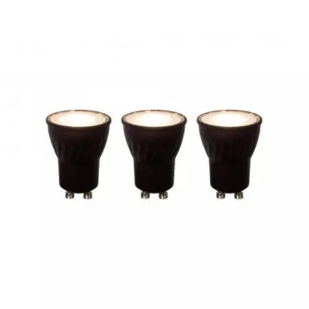 Preis Gesenkt Lucide MR11 LED 3x 3,8W 2700K 380 lm dimmbar Schwarz – kompaktes LED-Set für flexible Innenbeleuchtung
