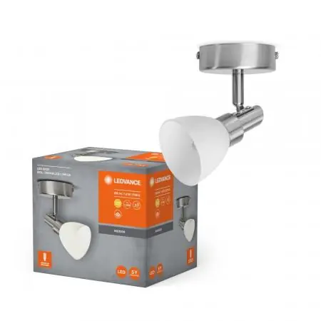 Begrenztes Angebot Nur noch angezeigter Bestand verfügbar LEDVANCE 1-flammiger schwenkbarer LED Wandspot mit satiniertem Glas inkl. warmweißer sparsamer LED-Lampe