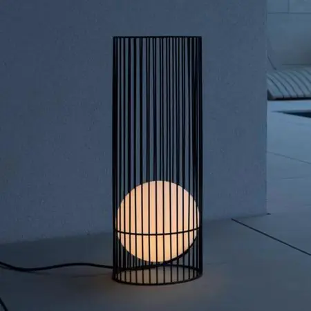 SLV 1008476 GRID SUN, Outdoor Stehleuchte, 2700K, IP44/IP65, schwarz / milchig Zertifiziert
