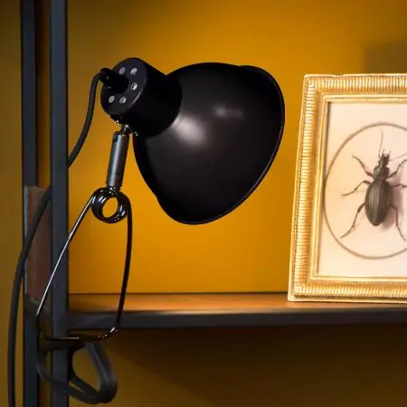 Lucide MOYS Klemmleuchte 1xE27 Schwarz Stahl dreh- und schwenkbar modern Günstig