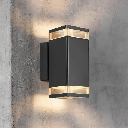 Nordlux Elm Double Wandleuchte Schwarz im modernen Design Wochenendangebot