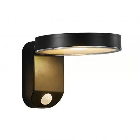 Nordlux Rica Round Solar Wandleuchte Schwarz Highlight