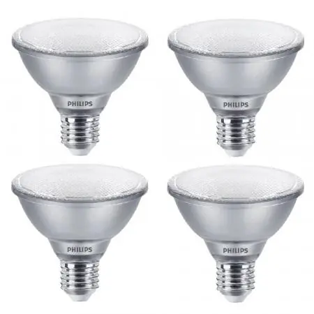 Wochenendangebot 4 x Philips E27 MASTER LED Reflektorlampe PAR38 dimmbar 13W wie 100W 25° kleiner Abstrahlwinkel 2700K 90Ra