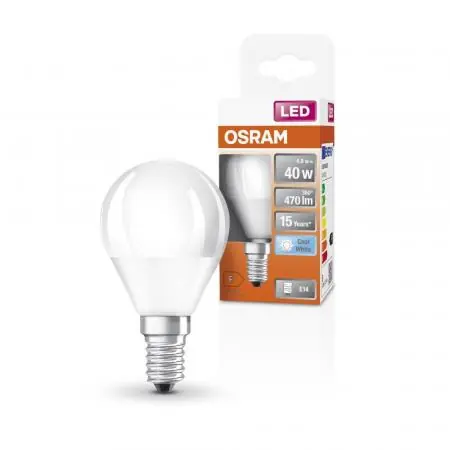 Geprüft OSRAM E14 LED Lampe STAR matt 5W wie 40W neutralweißes Licht
