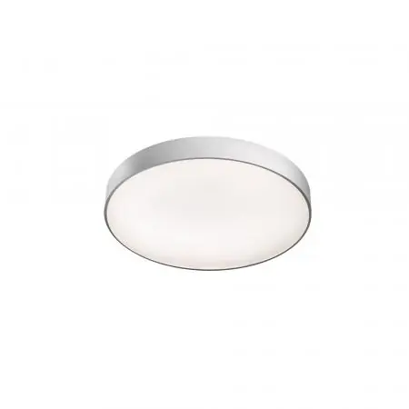 Siteco Round 21 S LED Deckenleuchte Opal, direkt/indirekt strahlend, 105°, Lichtfarbe 840, DALI 2, silber 4090lm 28,3W Highlight