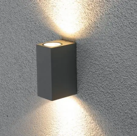 EVN rechteckige Wandleuchte anthrazit IP44 up&down Licht Markenware