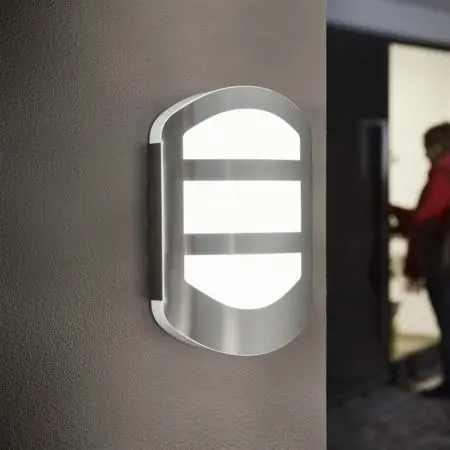 Beliebt OSRAM ENDURA Style Plate WALLWandleuchte 12W Warmweißes Licht in moderner Edelstahloptik mit indirektem Licht, für Eingangsbeleuchtung und Fassaden