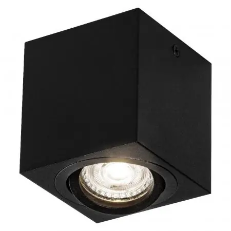 Neu Im Sortiment OSRAM Spot Surface Square GU10 Schwenkbarer Deckenstrahler in Schwarz aus Metall