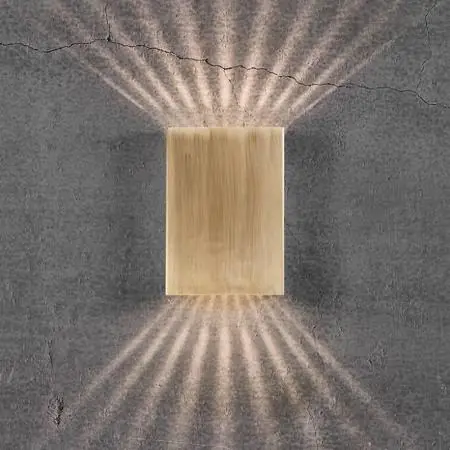 Schnäppchen Außergewöhnliche LED-Außenwandleuchte aus Messing mit up / down viele Lichtszenarien einstellbar