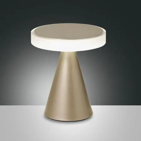 Mega-Angebot Neutra LED Tischleuchte in Gold edelmatt mit Touchdimmer von Fabas Luce