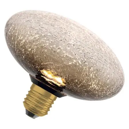 OSRAM DECOR LED Flat Lamp 3,5W 827 E27 Cracked Glass Flattened Brown nicht dimmbar Neuheit