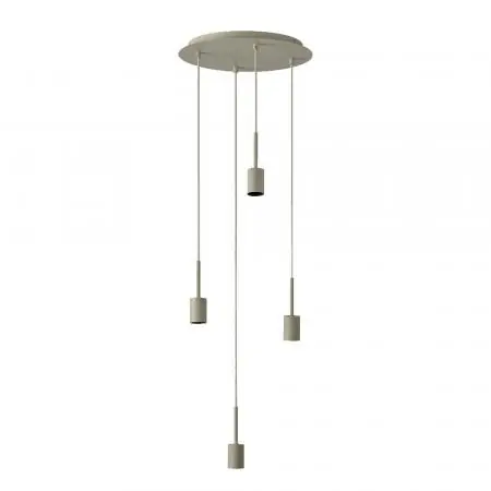 OSRAM Decor Pendant Needle Plate Beige aus Stahl - Pendelleuchte mit 4 x E27 Fassung ohne Leuchtmittel Meistverkauft