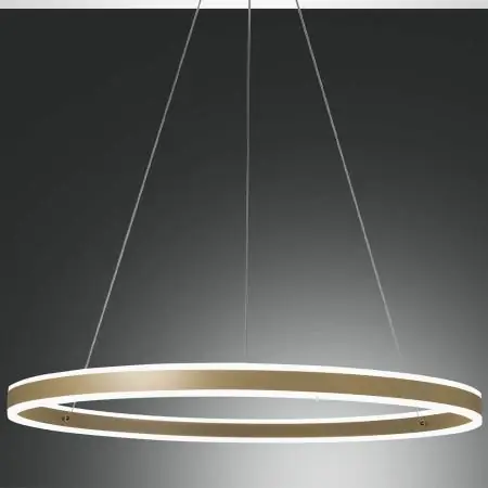 Direktkauf Palau LED-Pendelleuchtein in Ringform Gold up&downlight dimmbar Ø80cm von Fabas Luce