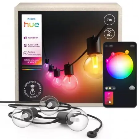 Top-Angebot Philips Hue Festavia Globe Outdoor Lichterkette, 7 m , Basis-Set