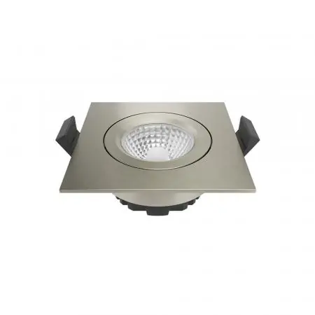 Heißes Angebot Sigor Einbauleuchte 68 Diled Eckig 6W 370lm 2700K stahl 36° dimmbar und mit hoher Farbwiedergabe