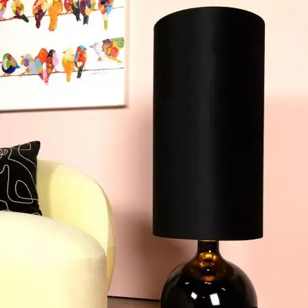 Nur Heute Stehlampe ESTERAD – Retro Stehleuchte Ø34 cm E27 in Schwarz