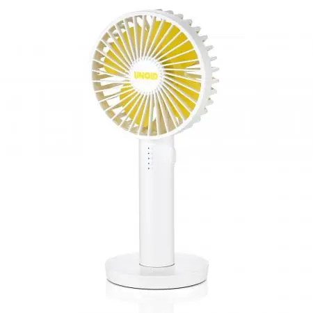 Heißes Angebot UNOLD 86620 Breezy II Handventilator weiß/gelb