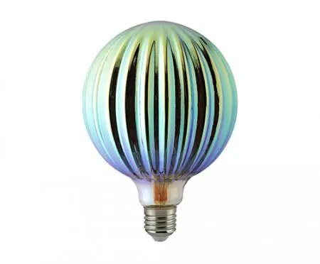 Flair LED-Lampe E27 ORIENTAL GLOBE THEBEN purple dimmbar Strukturglas Sigor Highlight