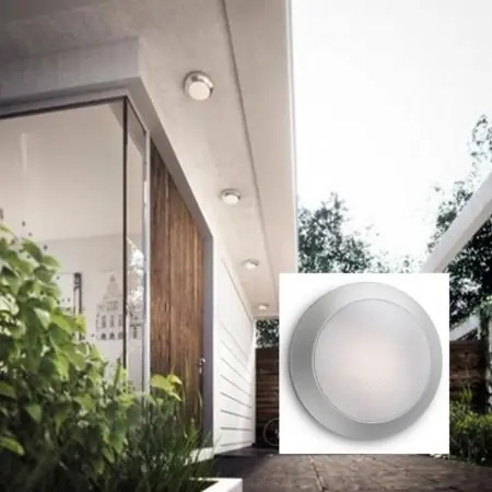 Aktion Nur noch angezeigter Bestand verfügbar Philips myGarden Runde Außen Wand- und Deckenleuchte inkl. 3 wie 35W LED neutralweisses Licht gebürsteter Metallring Geprüft