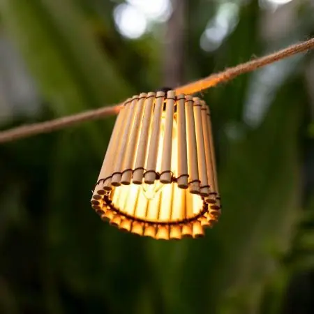New Garden Okinawa Lichterkette aus Bambus 8 Meter IP44 mit Kabel und Stecker Markenware