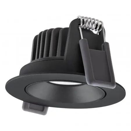 Neuheit LED Einbaustrahler 8W 3000K Schwarz Ø81mm dimmbar IP20 680lm CRI90 Deckeneinbauleuchte- Einbaudurchmesser 68 mm