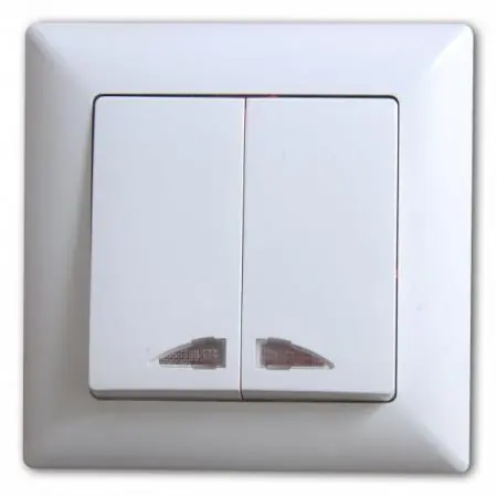 Begrenztes Angebot Günsan Visage 2-fach Schalter Serienschalter Weiss