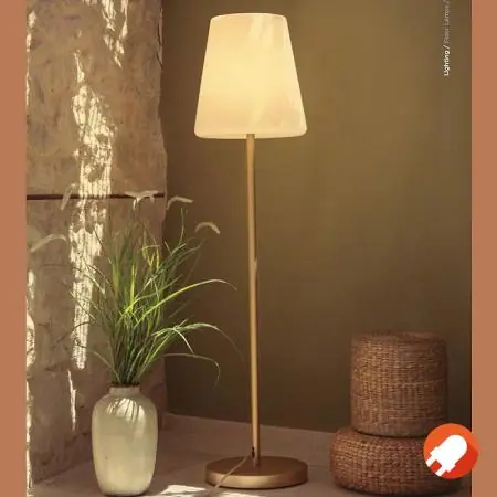 Abverkauf New Garden LOLA SLIM 180 IN&OUT Stehlampe RGBW messing Akku USB Fernbedienung