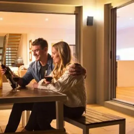 EDVANCE SMART+ WiFi Wandleuchte CURVE WALL silver RGBW - Multicolor - für Innen & Außen Geprüft