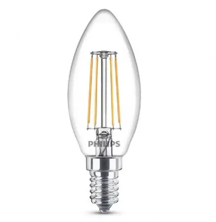 Neue Ware Philips E14 LED in Kerzenform Filamentoptik 4W als Ersatz für 40W für moderne Landhausleuchten warmweißes Licht