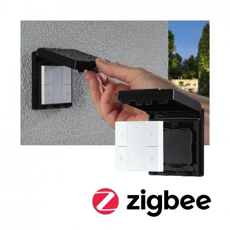 Preis Gesenkt Paulmann 50137 Wandschalter Smart Home Zigbee On/Off/Dimm Outdoor Schwarz