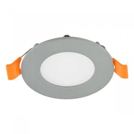 Aktion Nur noch angezeigter Bestand verfügbar - EVN LED Einbaupanel rund silber IP20 5W 3000K 300lm 350mA EinbauØ68 Neuheit