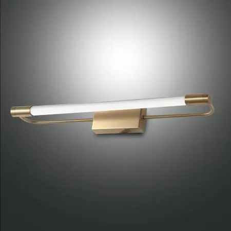 Versand Am Gleichen Tag Rapallo Bilderleuchte & Spiegeleuchte LED in Messing satiniert Fabas Luce