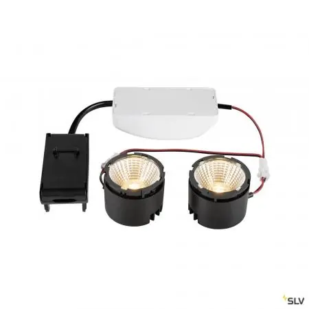 Zertifiziert SLV 1008005 NEW TRIA® 155, DOUBLE LED-Modul, 2700 K, 38°, PHASE, schwarz