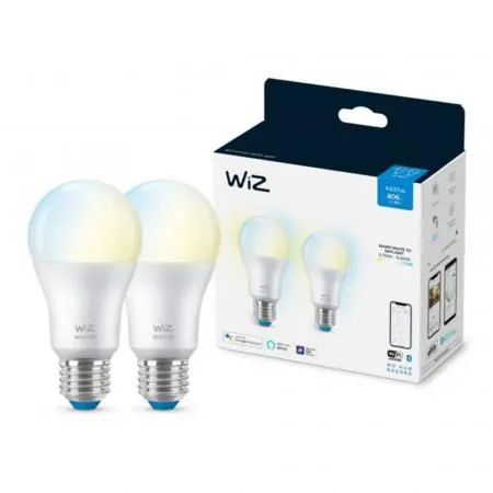 Mega-Angebot 2er Pack WIZ E27 Smarte LED Lampe tunable White dimmbar 8W wie 60W WLAN