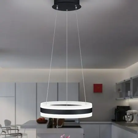 Heißes Angebot Ringförmige Helestra LIV LED Pendelleuchte in schwarz matt dimmbar