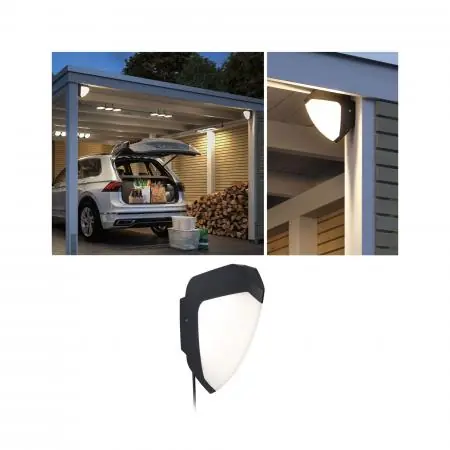Billig Paulmann 94518 Park+Light Hauswandleuchte Ikosea mit Sensor IP44 Anthrazit 3W