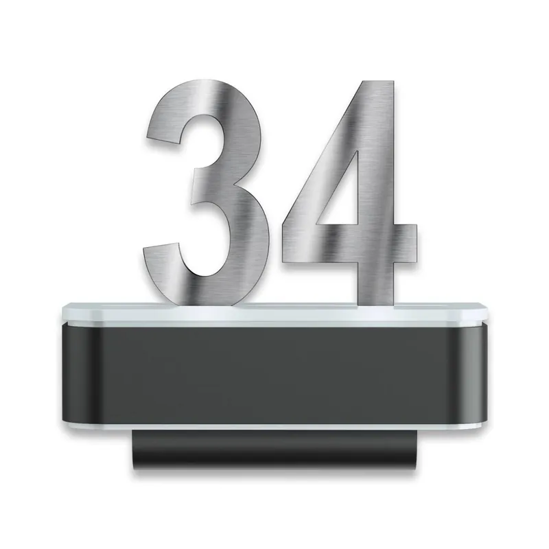 LED-Hausnummernschild von Steinel L820 Anthrazit und Edelstahl Sensor & Bluetooth Online Kaufen