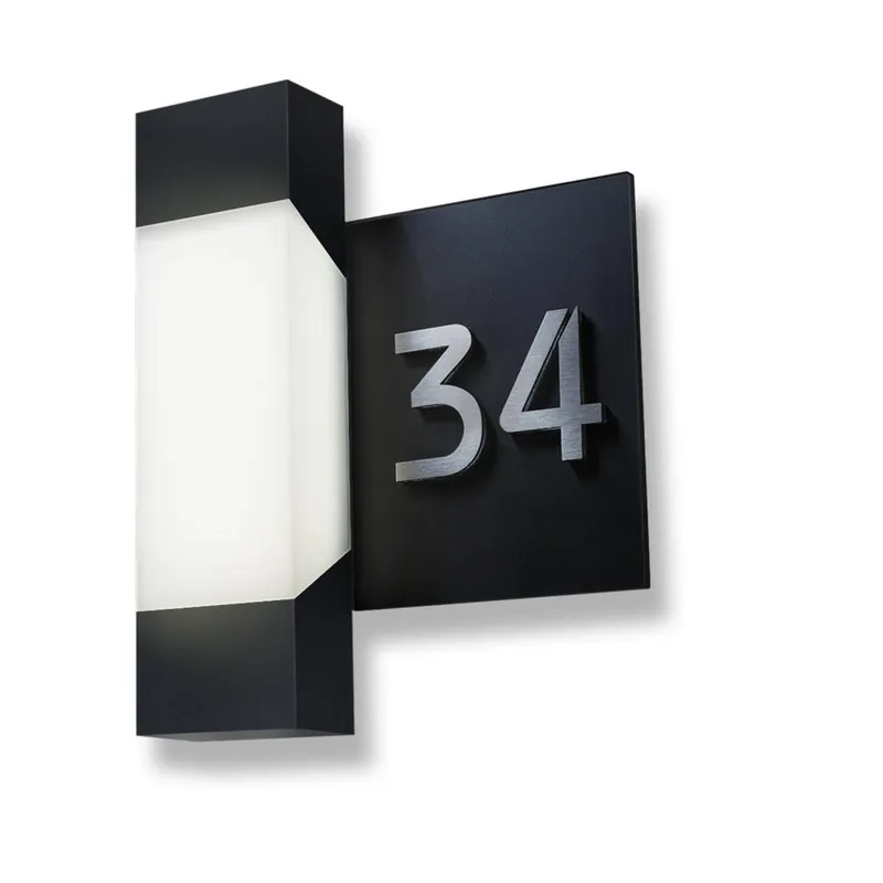 LED Außenleuchte Anthrazit Edelstahl Hausnummernschild Steinbach Letzte Chance