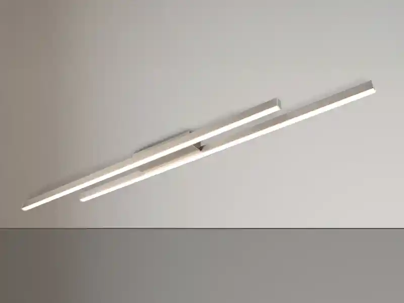 Finale Aktion RL LIVE YOUR LIGHT LED Deckenleuchte ODIO flach Silberfarbig, Breite 110cm