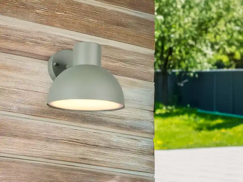 Super-Preis meineWunschleuchte LED Downlight Außenwandleuchte Retro Style Grün, Ø 20cm