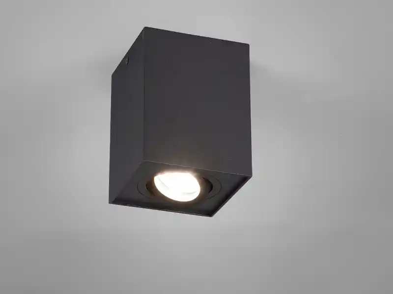 Solange Der Vorrat Reicht Trio Leuchten Deckenstrahler BISCUIT eckig Schwarz, Breite 9,6cm