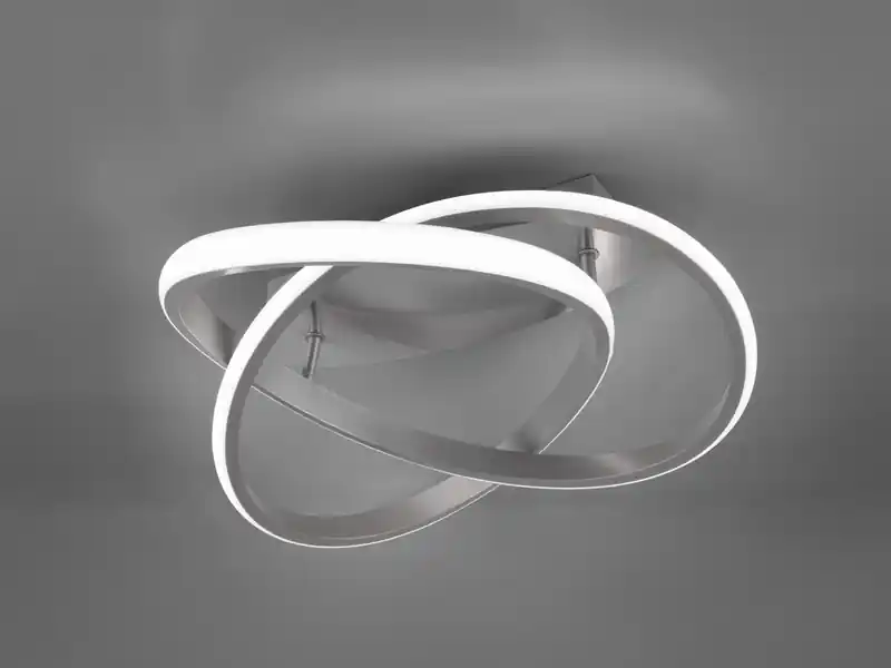 RL LIVE YOUR LIGHT LED Deckenleuchte COURSE Silber, dimmbar, warmweiß Ø 45cm Beliebt
