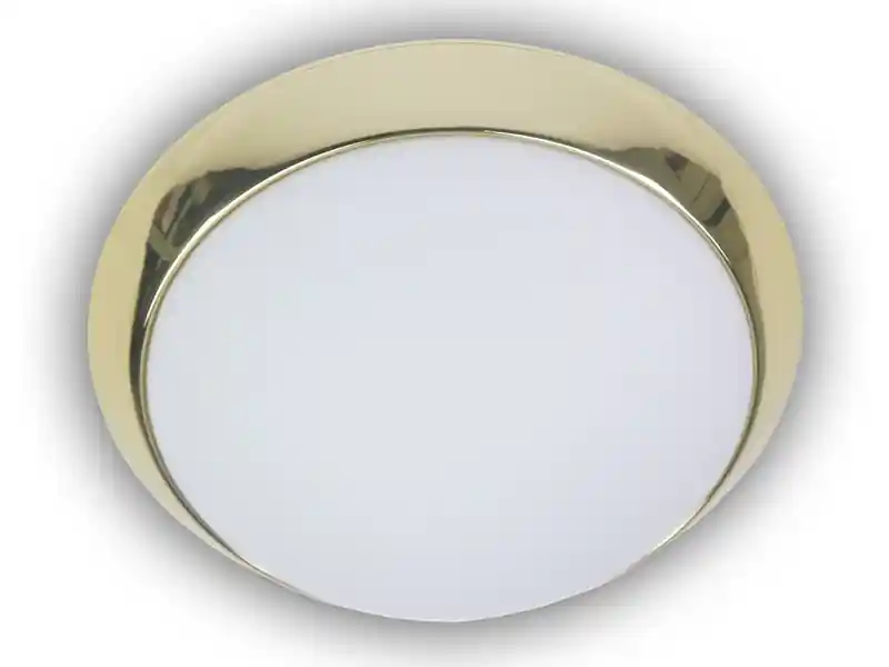 Niermann LED-Deckenleuchte rund, Opalglas matt, Dekorring Messing poliert, Ø 50cm Rabatt
