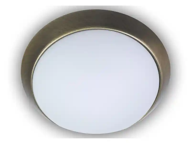 Sichere Zahlung Niermann LED-Deckenleuchte rund, Opalglas matt, Dekorring Altmessing, Ø 45cm